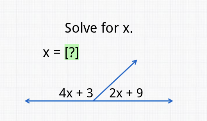 Solve for \( x \).