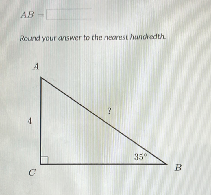 \[
A B=
\]
Round your answer to the nearest hundredth.