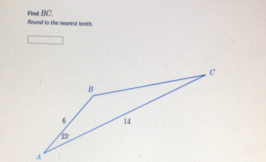 Find \( B C \).
Round to the nearest tenth.