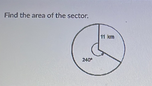 Find the area of the sector.