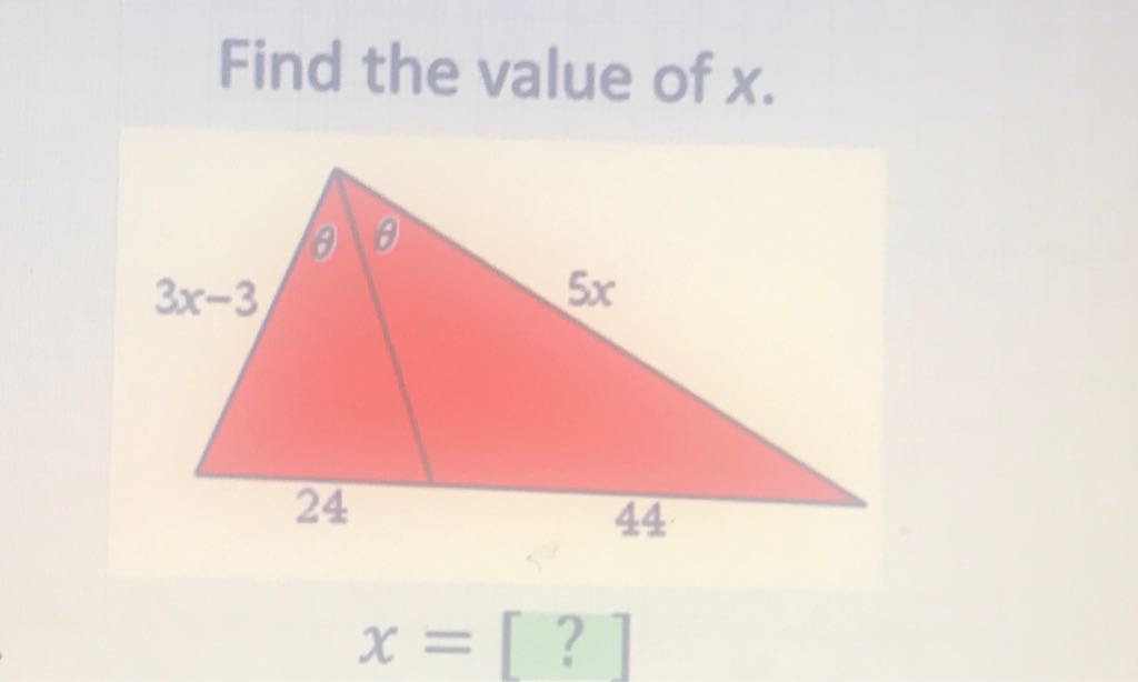 Find the value of \( x \).