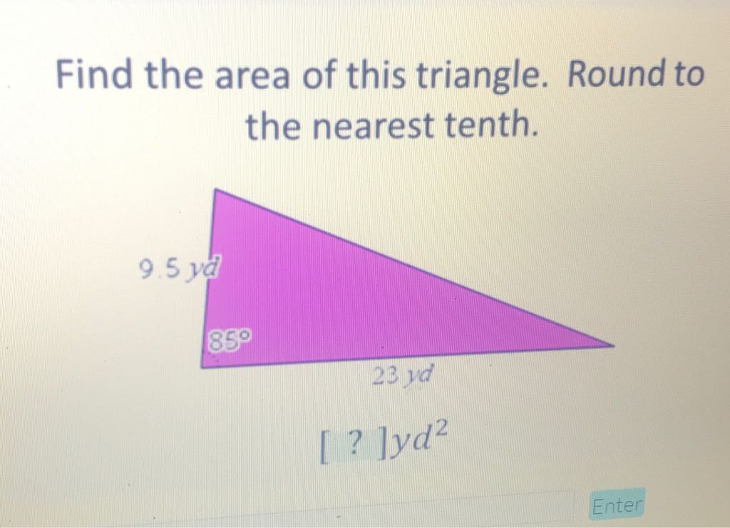 Find the area of this triangle. Round to the nearest tenth.