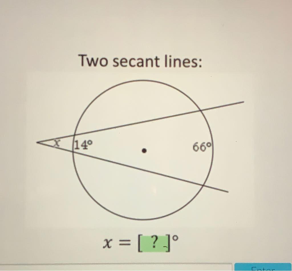 Two secant lines: