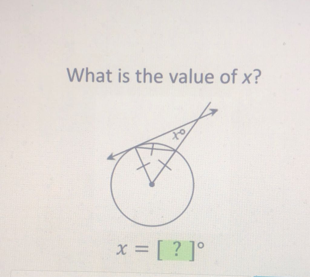 What is the value of \( x \) ?